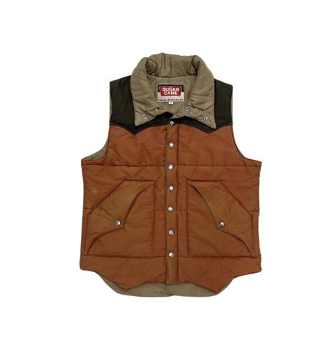 Vintage Sugar Cane Padded Vest Double Colour Design