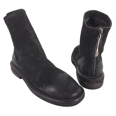 Marsell Distressed Suede Back Zip Ankle Boots US 8 EU 38