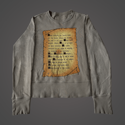 Beauty:Beast Scroll crewneck