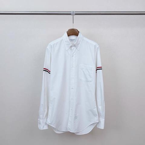 Thom Browne Long‑Sleeve Shirt With Arm Stripes KKKK22