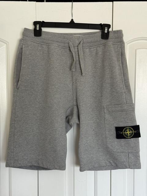 Stone Island Cotton Fleece Sweat Shorts Grey Size Small