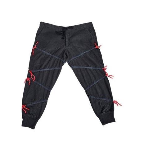 Zigzag Tent Fabric Rib Pants