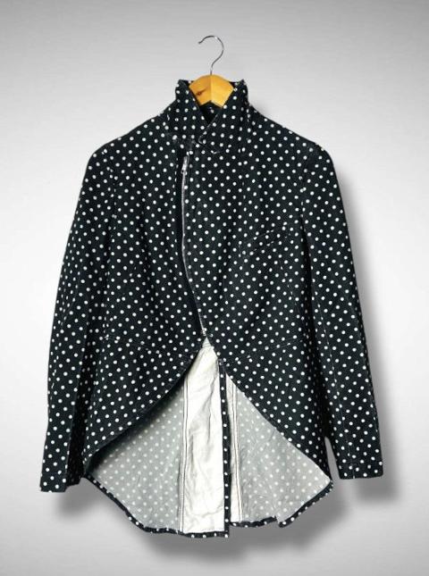 Archival 2009 CdG Black Polka Dot Cutaway Tailcoat Jacket