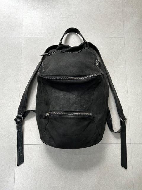Giorgio Brato Square Suede Calf Leather Boston Backpack