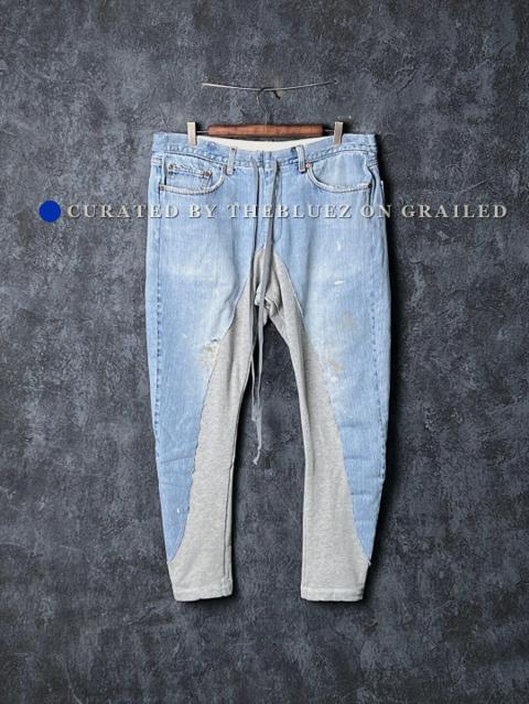 GREG LAUREN Patchwork Drawstring Jeans