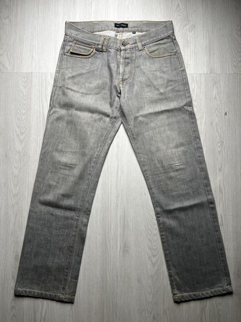 Kris Van Assche Five Pocket Jeans With Leather Patch