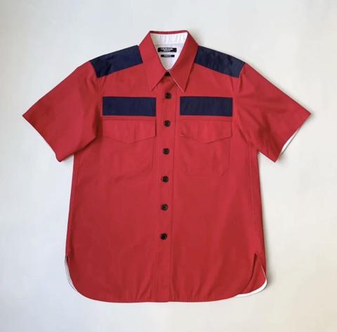 A/W 18 Red Cotton ‘Officer’ Shirt
