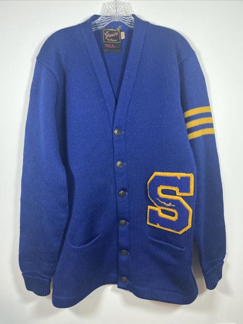 Vintage Grewe Wool Varsity Cardigan Swim Letterman Sweater