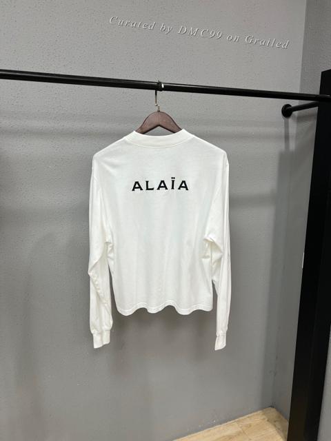 Alaia Logo White Long Sleeve Sweatshirt