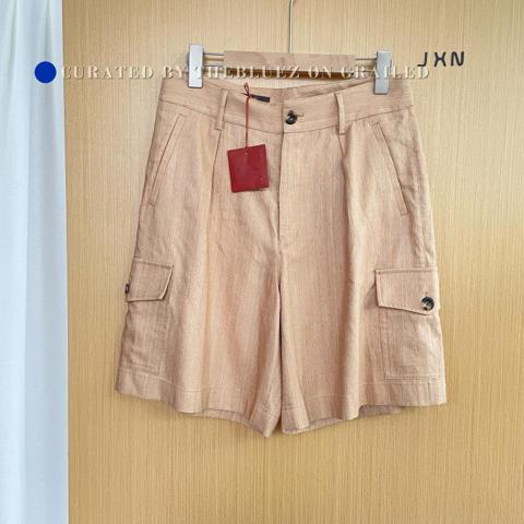Loro Piana SS24 Beige Silk Shorts