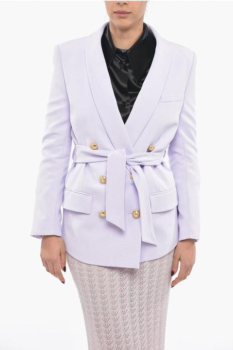 og1mm0524 Double Breasted Blazer in Purple