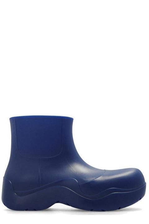 Navy Rubber Puddle Ankle Boot