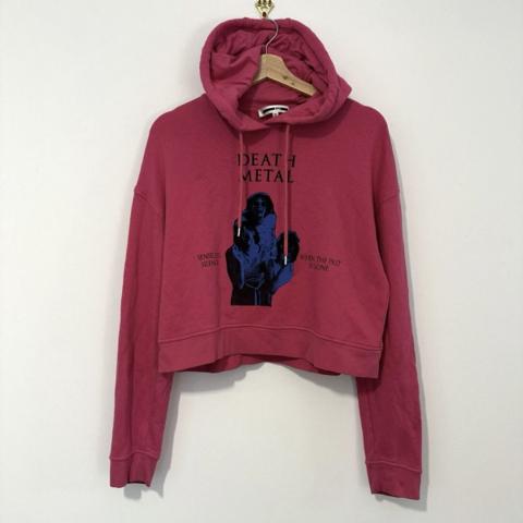 McQ by Alexander McQueen Death Metal Cropped Hoodie