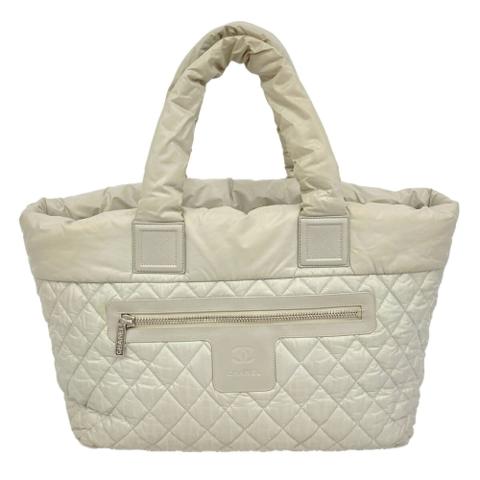 Chanel Coco Cocoon Nylon Tote Bag, Gray, Women's