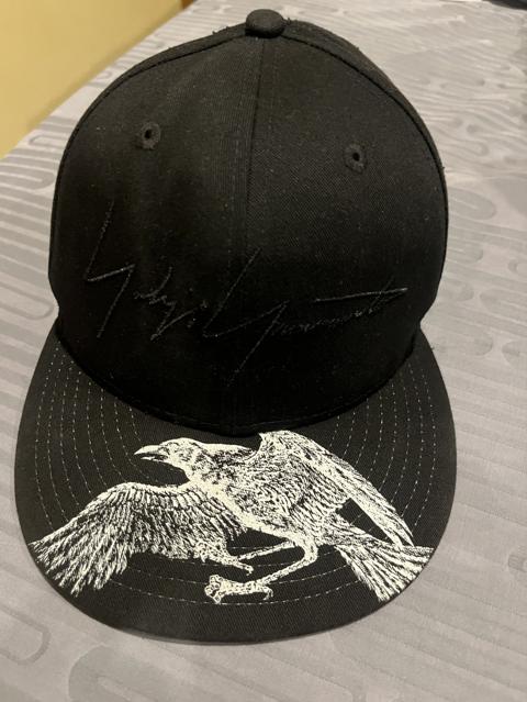 Yohji Yamamoto Crow Logo Printed cap hat