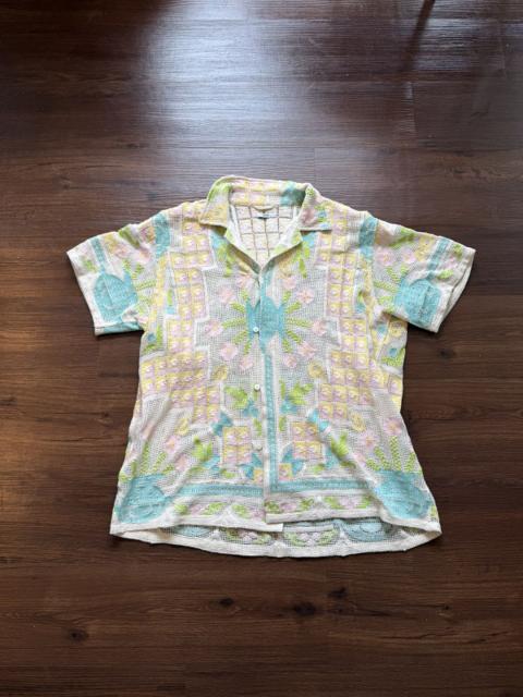 Bode Summer Garden Floral Crochet Shirt L/XL