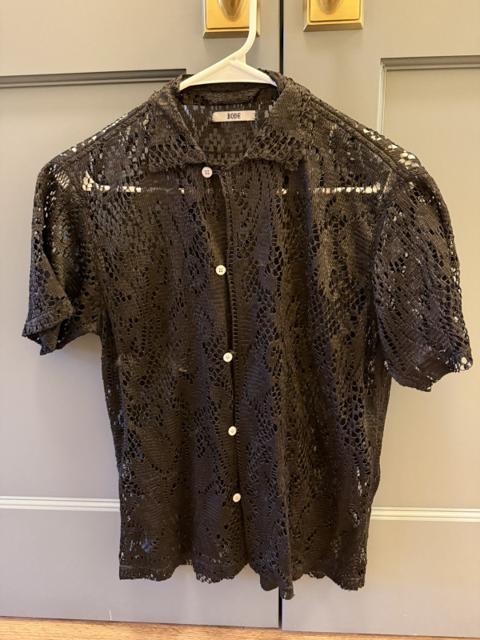 Bode XS/S Black Lace Short Sleeve Shirt - worn once