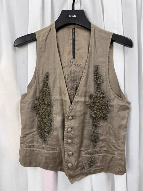 kiminori morishita Beaded‑Embroidered Short Vest KKKK3