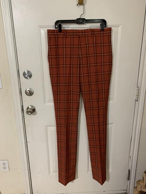 Plaid FF slim Dress pants