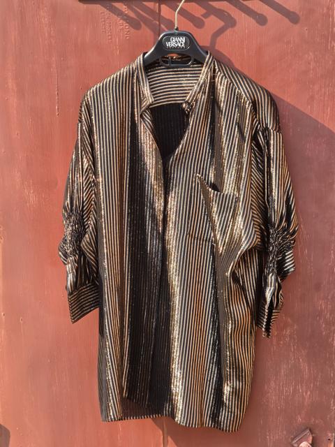 SS17 Gold Glitter Metallic Stripe Shirt