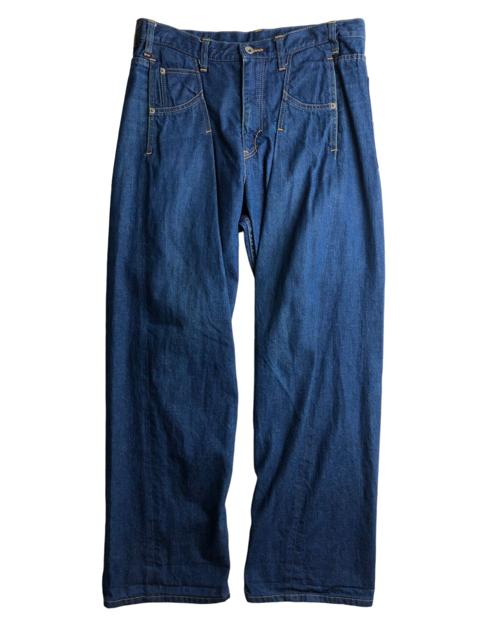 ,efiLevol wide folded denim pants