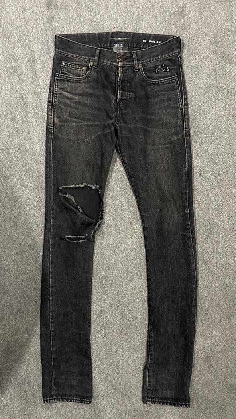 Saint Laurent Trashed Skinny Jeans