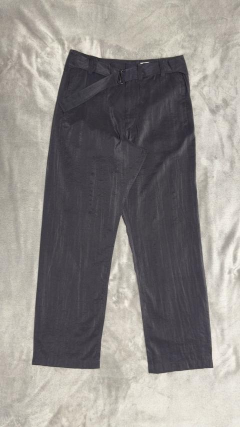 Lemaire Dry Silk Loose Pleated Pants Black