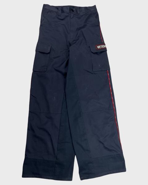 VETEMENTS SS20 POLICE RUNWAY PANTS BLUE SZ:S