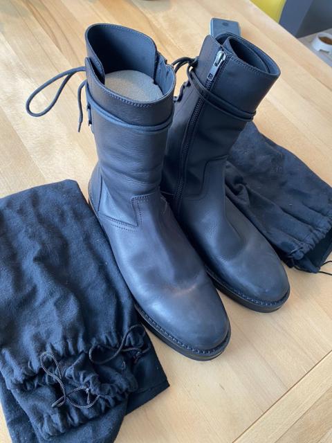 Ann Demeulemeester Vitello Olio Nero Calfskin Boots