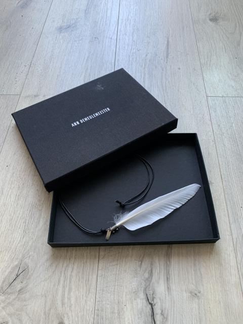 Ann Demeulemeester Feather Leather Necklace