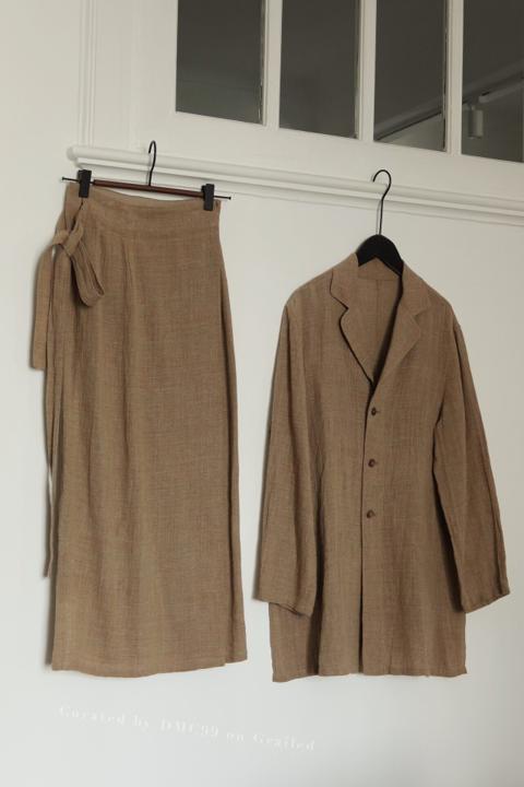 Jurgen Lehl Linen Coat Skirt Set