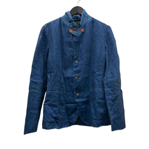 Stand Collar Denim Military Jacket