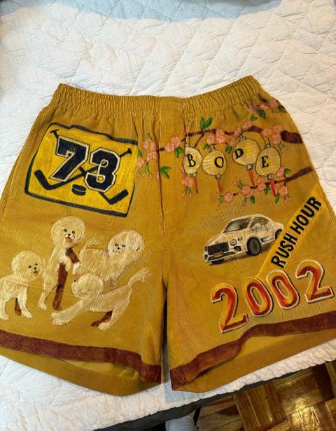 Bode (1 of 1) Hand Painted Senior Cord Shorts