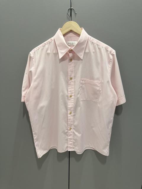 Yves Saint Laurent YSL Short Sleeve Button Up Pink Shirt