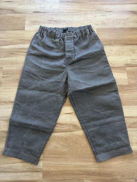 SS26 Elastic Pant Natural Dye Cotton/Washi Herringbone