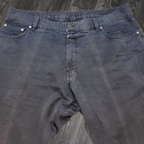Ermenegildo Zegna Pants Mens 36 Navy Blue Straight Leg Cotton Made in Italy