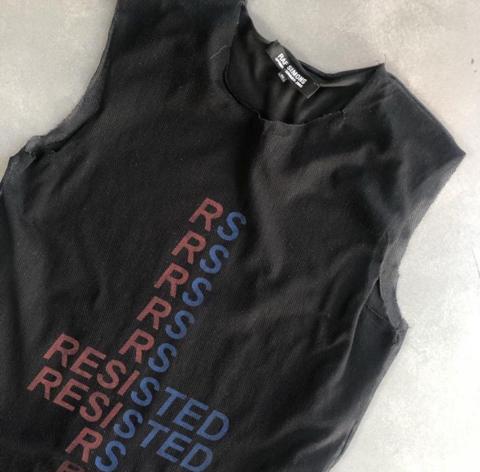 Raf Simons SSO3 Consumed Resisted Mesh Tank Top