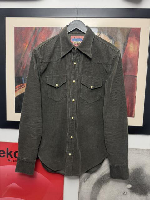Acne Studios Corduroy Western Shirt Bla Konst Stockholm