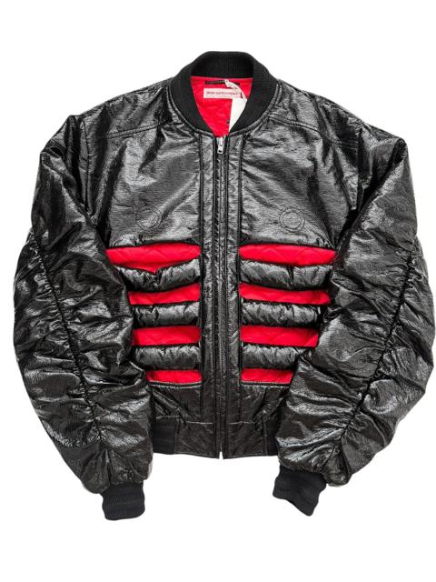 Skeleton Rib Cut Out Bomber Jacket