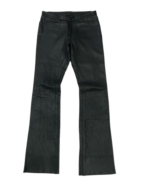 Attachment Leather Straight Leg Pants