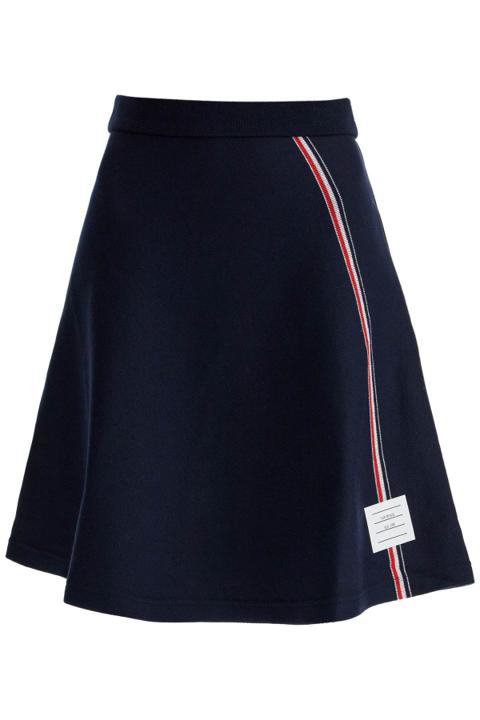 THOM BROWNE Knitted Skirt With Tricolor Detail