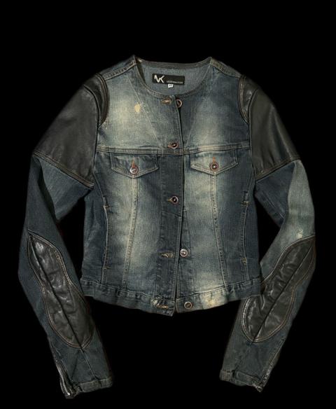 Andrew Mackenzie Slim Denim Jacket W/ Leather