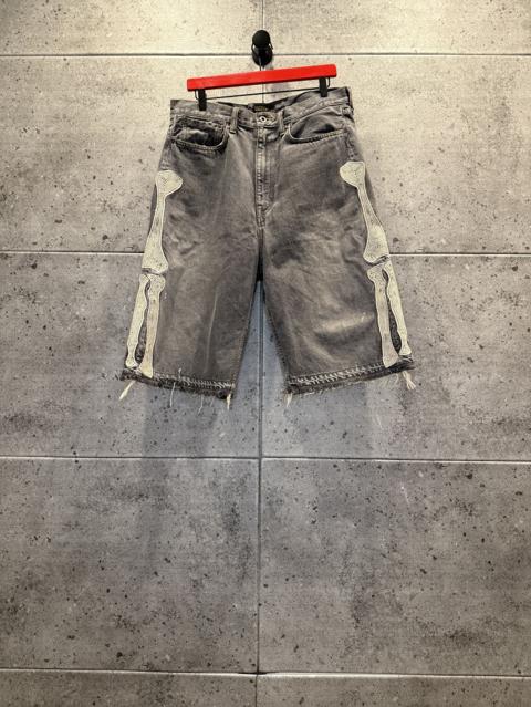Kapital bone denim shorts