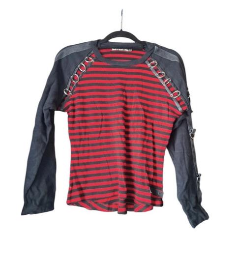 SDL Striped Bondage Punk Longsleeve