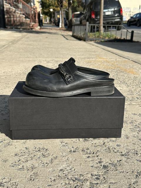 Square Toe Leather Mules