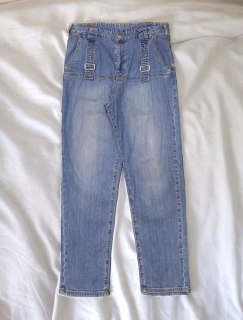 Frapbois Issey Miyake Drop Crotch Parachute Denim Pants