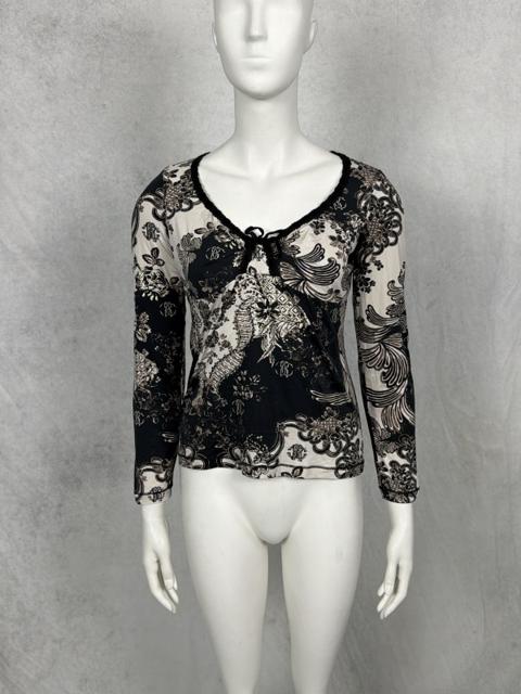 Roberto Cavalli 2000’s Baroque Chain Print Longsleeve Top