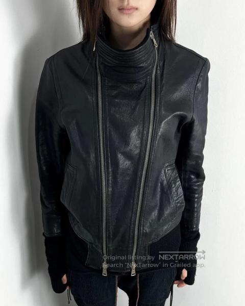 Diet Butcher Slim Skin 胸围52(全围104) Black Zip Leather Jacket