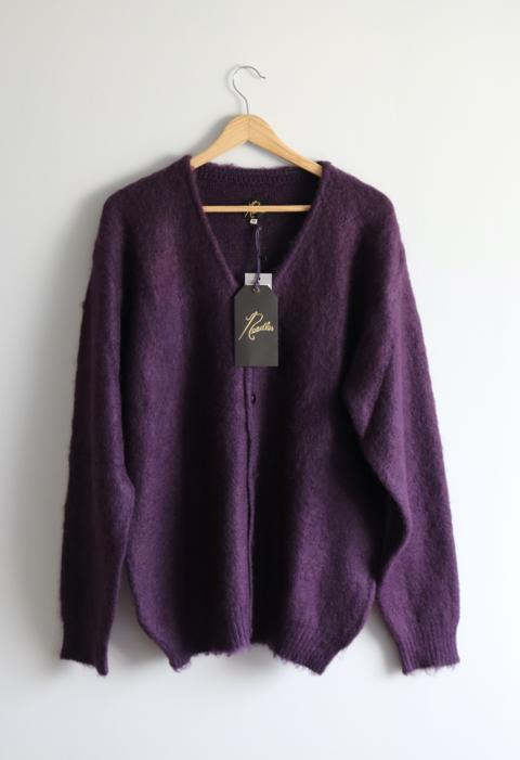 Purple Mohair Cardigan