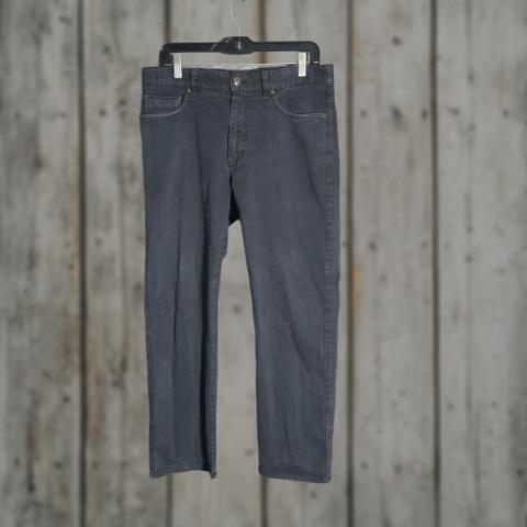 Ermenegildo Zegna Pants Mens 32 Dark Gray Cotton Stretch Straight Leg 5-Pocket
